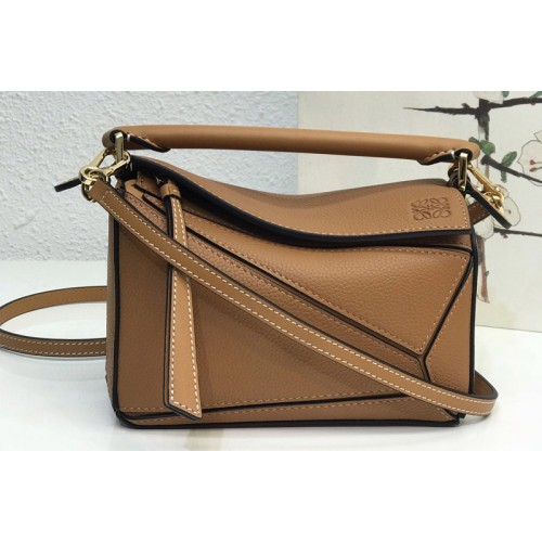 Loewe Mini Puzzle bag in Brown classic calfskin