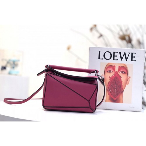 Loewe Mini Puzzle bag in Rosy classic calfskin