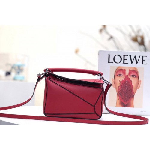 Loewe Mini Puzzle bag in Red classic calfskin Loewe Mini Puzzle bag in Red classic calfskin