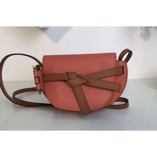 Loewe Mini Gate Bags Original Soft Calf Leather Pink