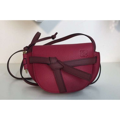 Loewe Mini Gate Bags Original Soft Calf Leather Fushsia