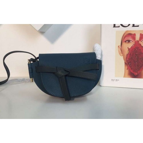 Loewe Mini Gate Bags Original Soft Calf Leather Blue