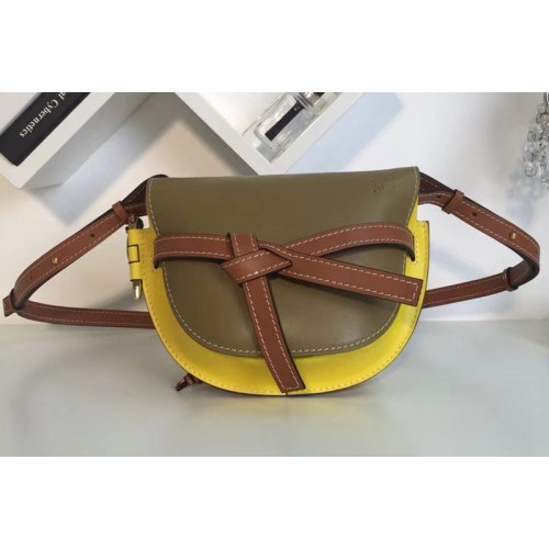 Loewe Gate Small Bags Original Leather Leaf Yellow Loewe Gate Small Bags Original Leather Leaf Yellow