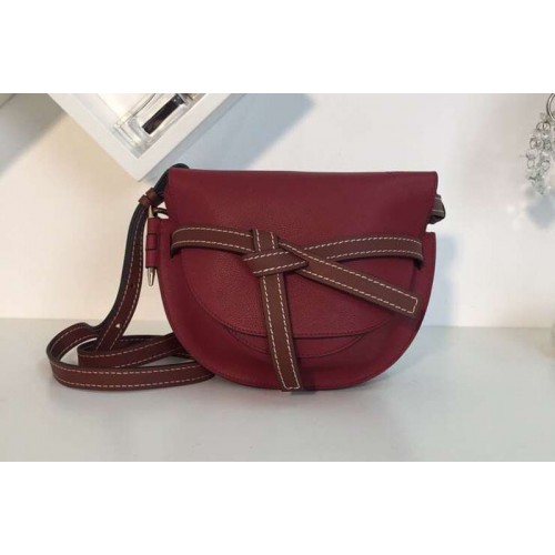 Loewe Gate Small Bags Original Soft Calf Leather Wine