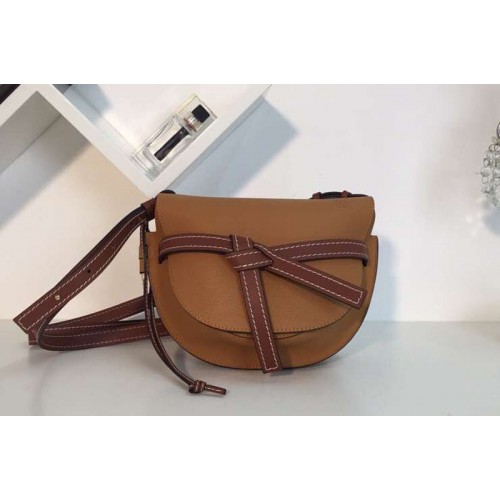 Loewe Gate Small Bags Original Soft Calf Leather Brown