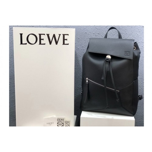 Loewe Puzzle Backpack in Black Leather