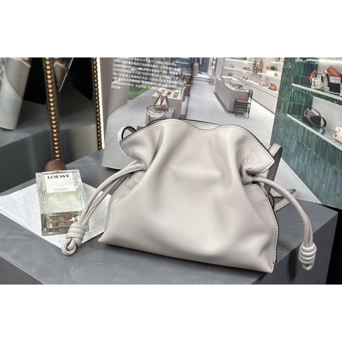 Loewe Mini Flamenco clutch in Gray nappa calfskin