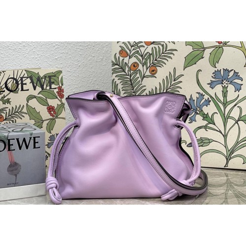 Loewe Mini Flamenco clutch in Purple nappa calfskin