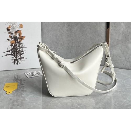 Loewe Mini Hammock Hobo bag in White classic calfskin Loewe Mini Hammock Hobo bag in White classic calfskin