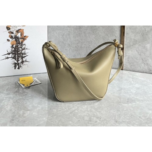 Loewe Mini Hammock Hobo bag in Green classic calfskin