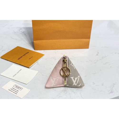 Louis Vuitton M00669 Berlingot bag charm and key holder in Beige Pink Monogram canvas
