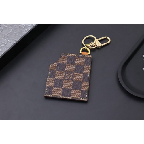 Louis Vuitton M01478 Chocolate Bar Figurine Key Holder And Bag Charm in Damier Ebene Canvas