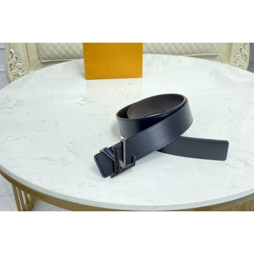 Louis Vuitton M0282V Fancy 40mm reversible belt in Black calf leather With Silver Buckle Louis Vuitton M0282V Fancy 40mm reversible belt in Black calf leather With Silver Buckle
