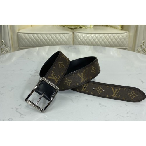Louis Vuitton M0283V Reverso 40mm reversible belt In Monogram Brown With Silver Buckle Louis Vuitton M0283V Reverso 40mm reversible belt In Monogram Brown With Silver Buckle