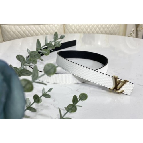 Louis Vuitton M0305V Iconic Pearlfection 25mm Reversible belt In Black White Calf leather Louis Vuitton M0305V Iconic Pearlfection 25mm Reversible belt In Black White Calf leather