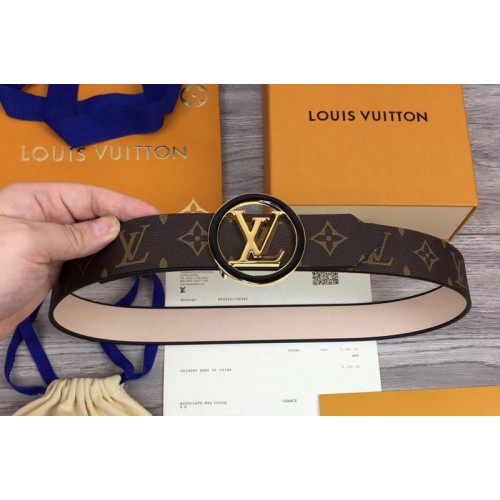 Louis Vuitton M0314U All Around 35mm reversible belt in Cream Black Monogram Louis Vuitton M0314U All Around 35mm reversible belt in Cream Black Monogram