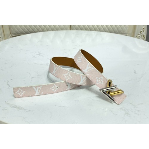 Louis Vuitton M0364V Initiales 30mm reversible belt in Pink Allover Monogram