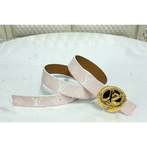 Louis Vuitton M0364V Initiales 30mm reversible belt in Pink Allover Monogram Louis Vuitton M0364V Initiales 30mm reversible belt in Pink Allover Monogram