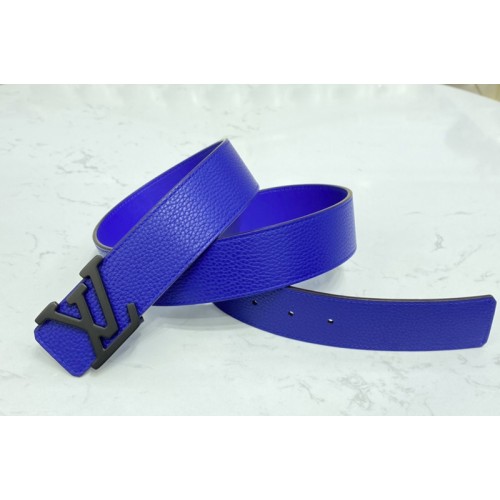 Louis Vuitton M0380V Optic 40mm reversible belt in Blue Black Grained calf leather Louis Vuitton M0380V Optic 40mm reversible belt in Blue Black Grained calf leather