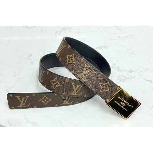 Louis Vuitton M0394X Military 35mm reversible belt in Monogram Canvas Louis Vuitton M0394X Military 35mm reversible belt in Monogram Canvas