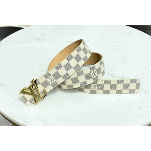 Louis Vuitton M0451V Shake 40mm reversible belt in Damier Azur Canvas calf leather Louis Vuitton M0451V Shake 40mm reversible belt in Damier Azur Canvas calf leather