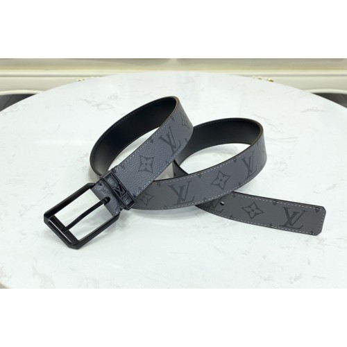 Louis Vuitton M0485V Architect 35mm belt in Grey Monogram Eclipse Canvas Louis Vuitton M0485V Architect 35mm belt in Grey Monogram Eclipse Canvas