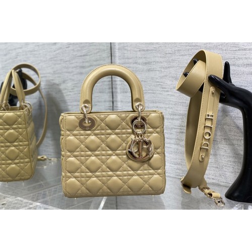 Dior M0538 Christian Dior Small Lady Dior My ABCDior bag in Beige Cannage Lambskin Dior M0538 Christian Dior Small Lady Dior My ABCDior bag in Beige Cannage Lambskin