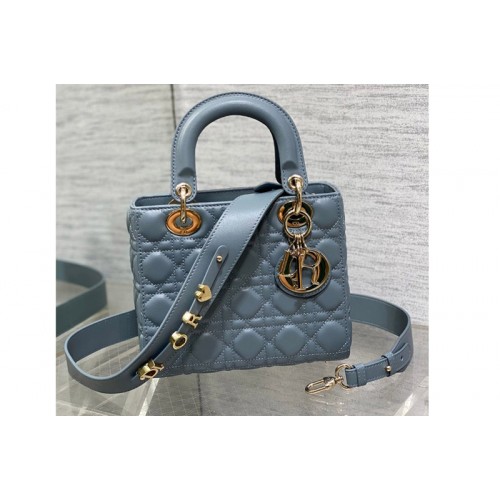 Dior M0538 Christian Dior Small Lady Dior My ABCDior bag in Blue Cannage Lambskin