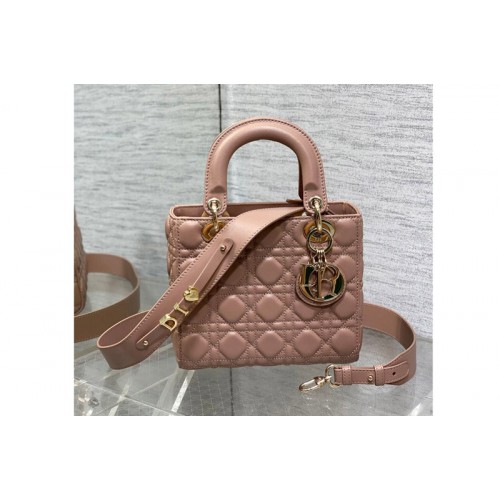 Dior M0538 Christian Dior Small Lady Dior My ABCDior bag in Pink Cannage Lambskin Dior M0538 Christian Dior Small Lady Dior My ABCDior bag in Pink Cannage Lambskin