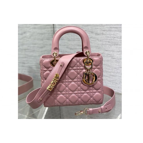 Dior M0538 Christian Dior Small Lady Dior My ABCDior bag in Pink Cannage Lambskin Dior M0538 Christian Dior Small Lady Dior My ABCDior bag in Pink Cannage Lambskin