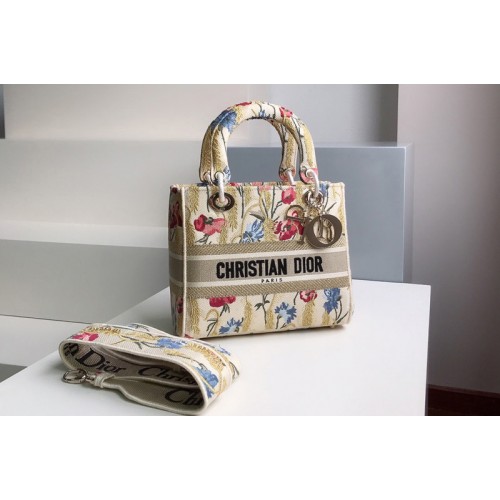 Christian Dior M0565 Dior Medium Lady d-lite bag in Dior Embroidery