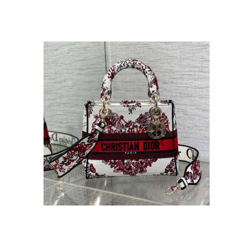 Dior M0565 Christian Dior Medium Lady D-Lite Bag in Multicolor Embroidery Dior M0565 Christian Dior Medium Lady D-Lite Bag in Multicolor Embroidery