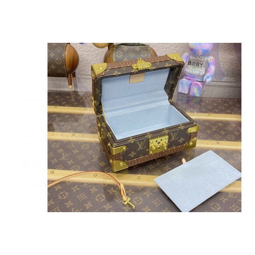 Louis Vuitton M10130 Coffret Tresor 24 Box In Monogram Canvas with Blue