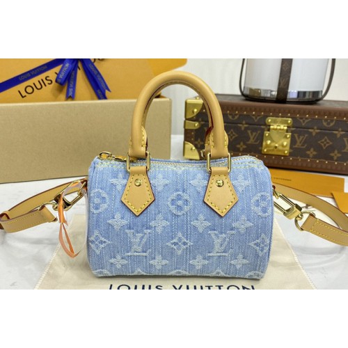 Louis Vuitton M11212 Nano Speedy bag in Sky Blue Monogram denim Louis Vuitton M11212 Nano Speedy bag in Sky Blue Monogram denim