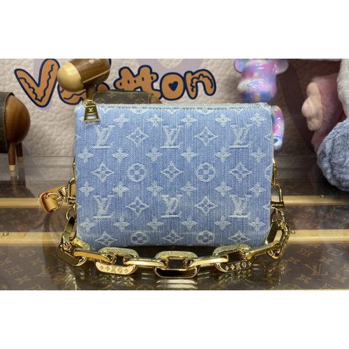 Louis Vuitton M11401 Coussin BB handbag in Sky Blue Monogram Denim Louis Vuitton M11401 Coussin BB handbag in Sky Blue Monogram Denim