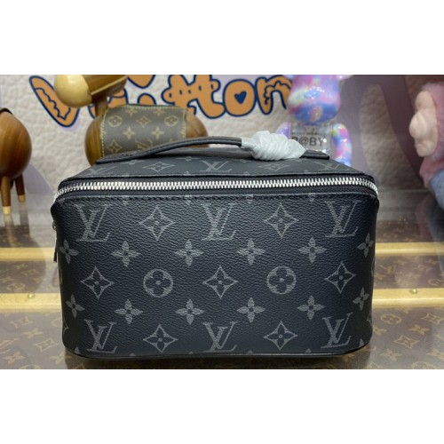 Louis Vuitton M11508 Toiletry Bag 2 Compartments travel pouch in Monogram Eclipse coated canvas