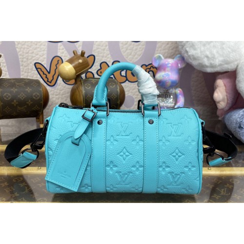 Louis Vuitton M11744 Keepall Bandoulière 25 Bag in Taurillon Monogram embossed cowhide leather