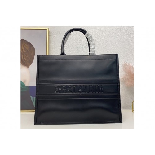 Christian Dior M1286 Dior book tote Bag in Black Calfskin