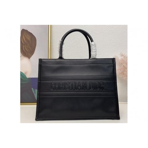 Christian Dior M1296 Dior book tote Bag in Black Calfskin