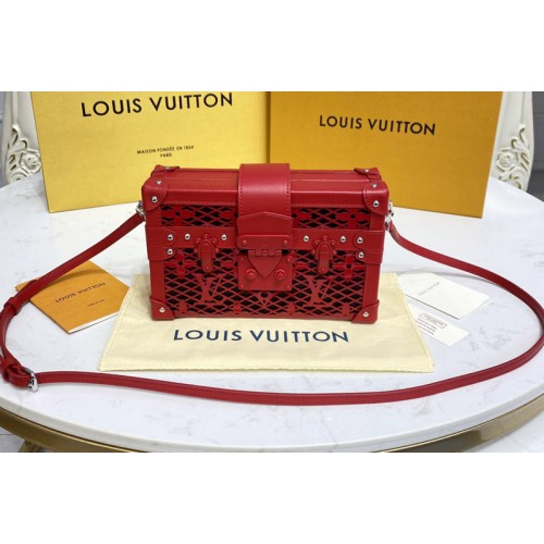 Louis Vuitton M20354 Petite Malle handbag in Red Patent calfskin