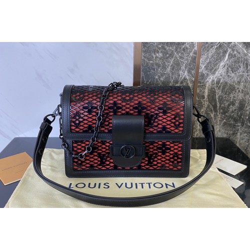 Louis Vuitton M20591 Dauphine MM handbag on Black Patent calfskin