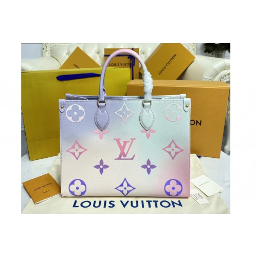 Louis Vuitton M20510 OnTheGo MM tote Bag in Sunrise Pastel Monogram Canvas