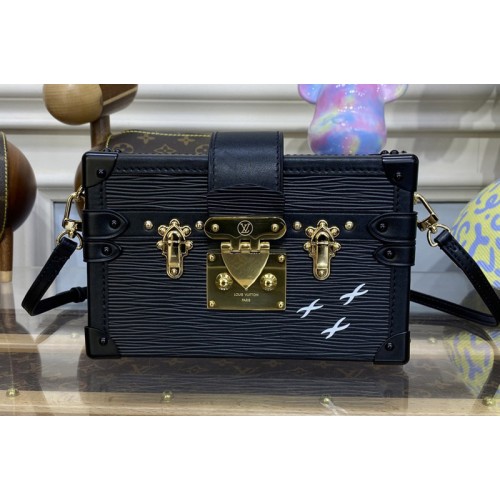 Louis Vuitton M59179 Petite Malle handbag in Black Epi Leather Louis Vuitton M59179 Petite Malle handbag in Black Epi Leather