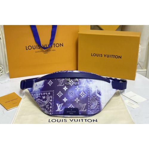 Louis Vuitton M20587 Discovery Bumbag in Blue Cowhide leather