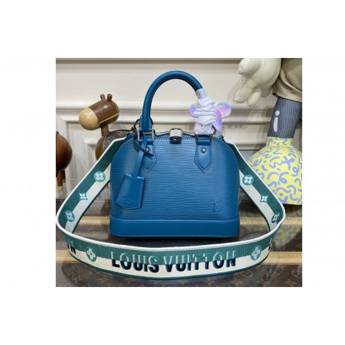 Louis Vuitton M20609 Alma BB handbag in Blue Epi leather