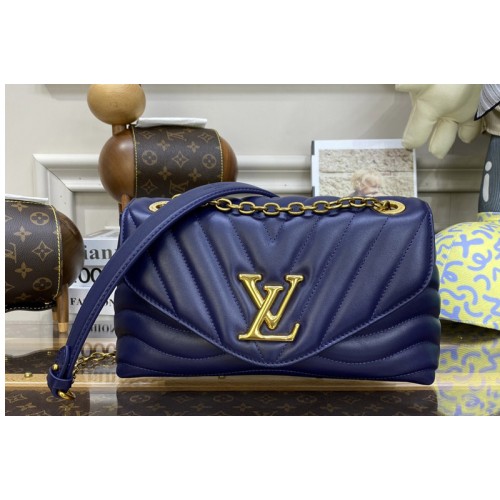 Louis Vuitton M20615 New Wave Chain Bag MM bag in Night Blue Quilted cowhide leather