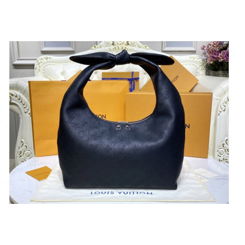Louis Vuitton M20703 Why Knot PM handbag in Black Mahina calf leather