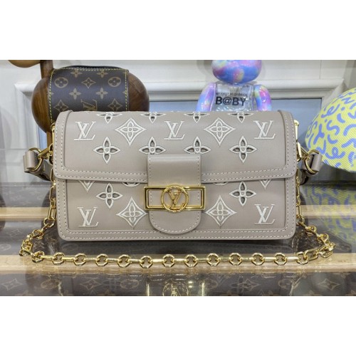 Louis Vuitton M20730 Dauphine East West Bag in Khaki Leather