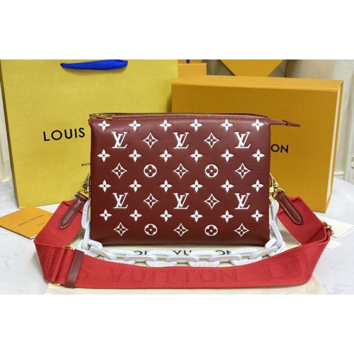 Louis Vuitton M20761 Coussin PM handbag in Brown Monogram-embossed puffy lambskin