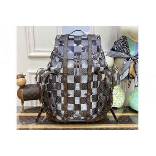 Louis Vuitton M20865 Christopher Backpack in Monogram Chess coated canvas and PVC